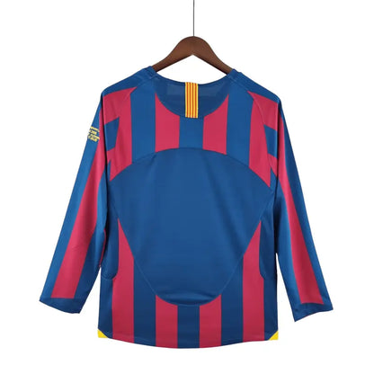 Spain Barcelona Retro Long Sleeve 05/06 Home Football Jersey SuperJerseysTK