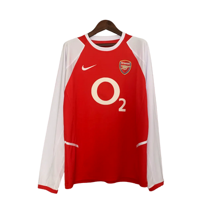 Arsenal Retro 02/04 Long Sleeve Home Classic Football Jersey