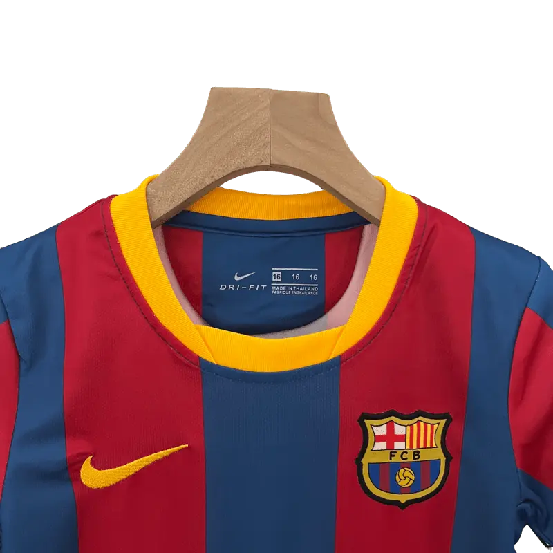 Spain 2010/11 Barcelona Kids' Iconic Home Premium Football Jersey - A Classic for Young Fans SuperJerseysTK