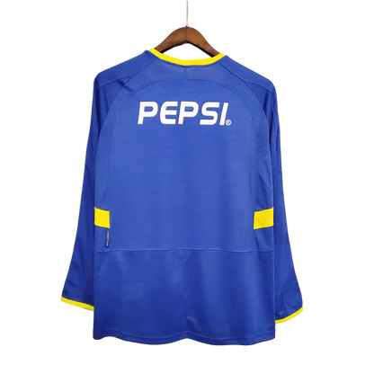 Boca Juniors Retro 03/04 Long Sleeve Premium Home Classic Football Jersey SuperJerseysTK