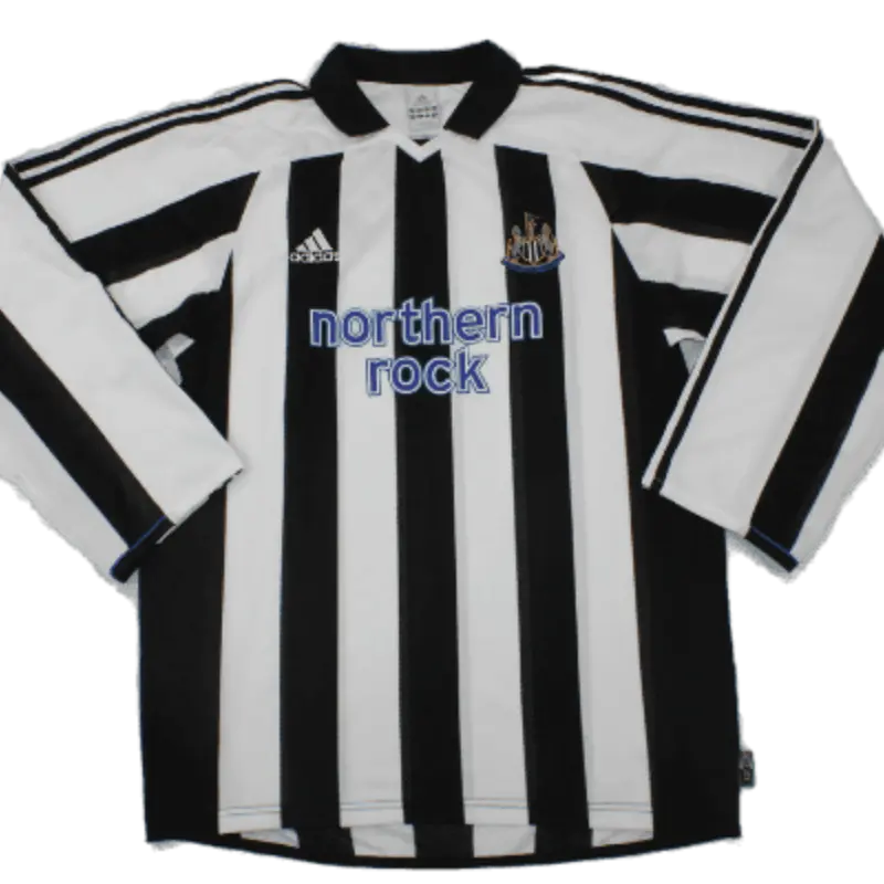 Newcastle Retro 03/05 Long Sleeve Home stylish Football Jersey SuperJerseysTK