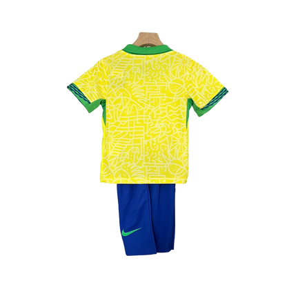 Brazil 2024 Kids' Iconic Home Premium Football Jersey - A Classic for Young Fans SuperJerseysTK