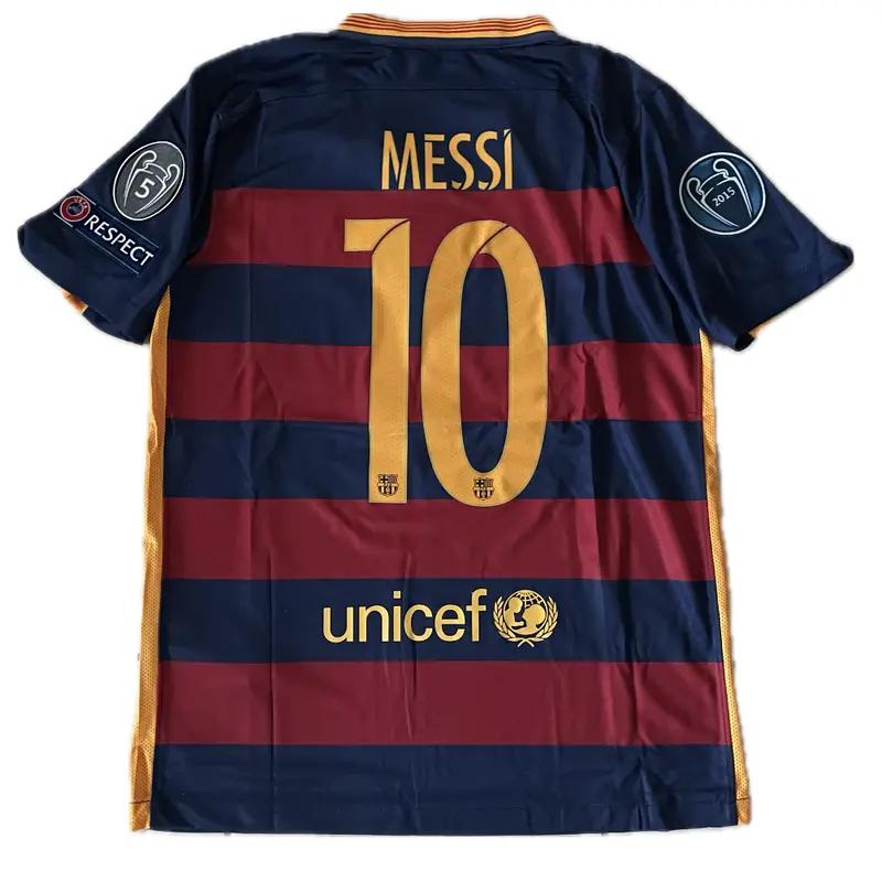 Messi 10 FC Barcelona 2015 Champions League Football Soccer Jersey Champions League SuperJerseysTK