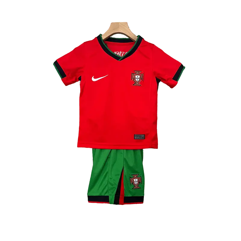 Portugal 2024 Kids' Iconic Home Premium Football Jersey - A Classic for Young Fans