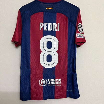 23-24 Barca home Champions League edition jersey No. 6 Garvey 21 De Jong Pedri Felix football jersey SuperJerseysTK