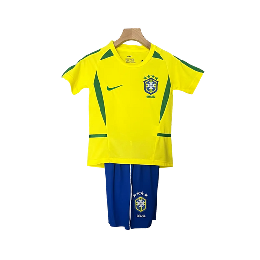 Brazil 2002 Kids' Home Football Jersey