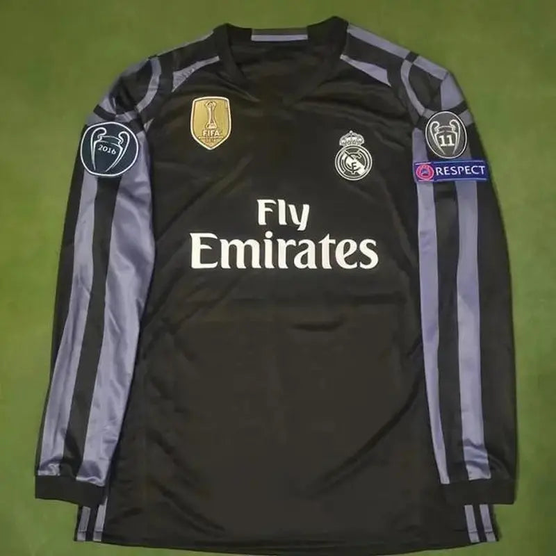 16-17 Season Champions League Edition Real Madrid Away Jersey Ramos Benzema Modric Ronaldo Soccer Jersey Set SuperJerseysTK