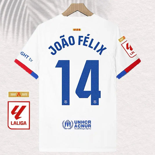 João Félix No.14 23-24 Barcelona La Liga Away Soccer Jersey Training Jersey Sports T-Shirt High-quality Unisex SuperJerseyTK