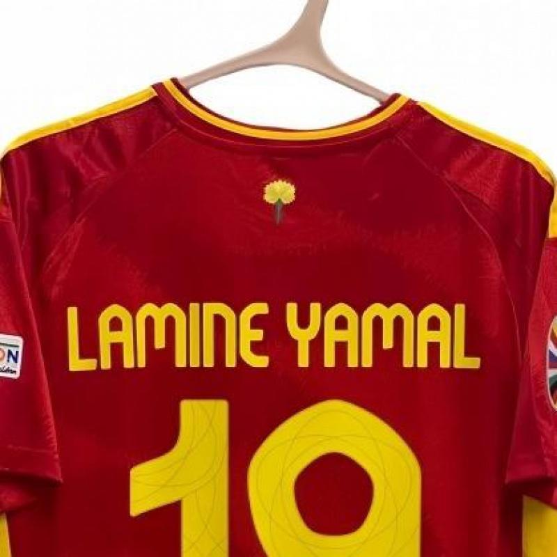 YAMAL Euro 2024 Spain home No.19 football jerseys soccer fan edition tracksuit SuperJerseysTK