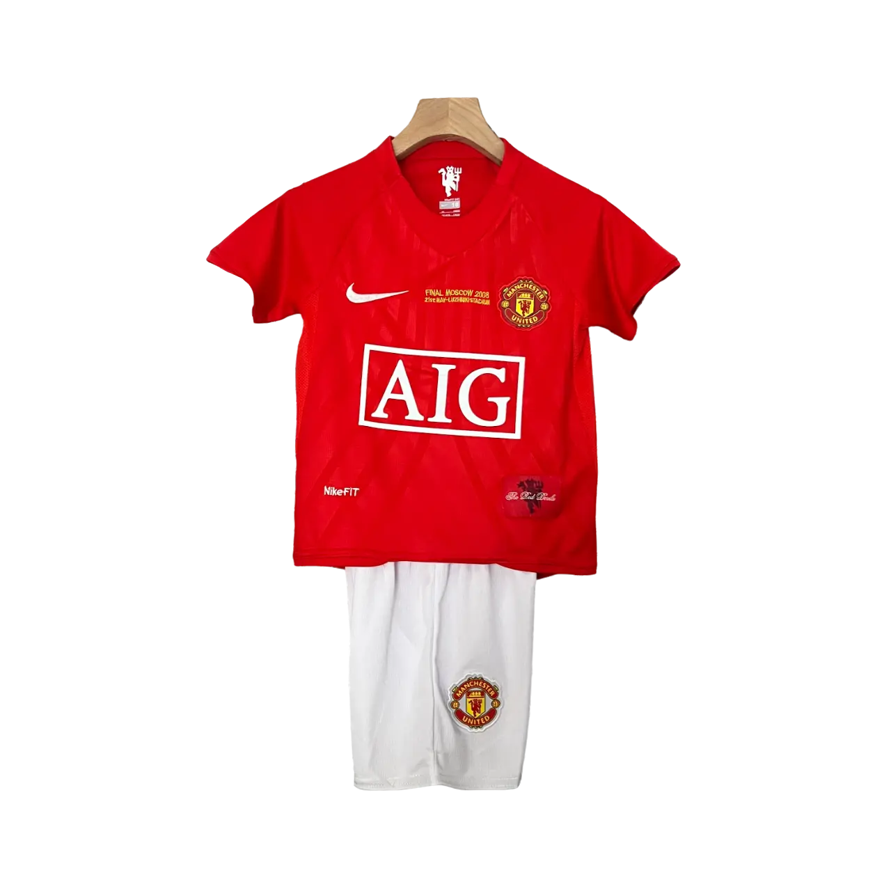 UK 2007/08 Manchester United Kids' Champions League Version Home Football Jersey - A Classic for Young Fans