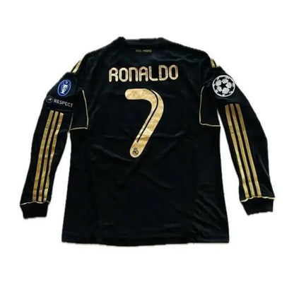 Real Madrid Ronaldo Gold and Black Champions League China Rare Jersey Man SuperJerseysTK