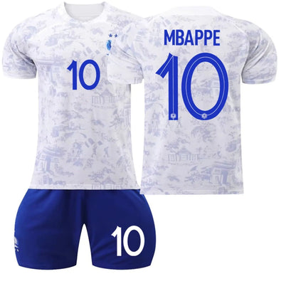 Mens/Kids 2022 Soccer Game France Soccer Fans #10 Jerseys Soccer Team Shirts SuperJerseysTK