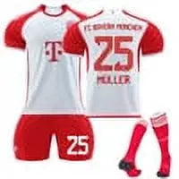 XNB 2023-2024 Bayern Munich Home Jersey #10 Sane Sportswear Soccer Jersey Activewear Set SuperJerseysTK