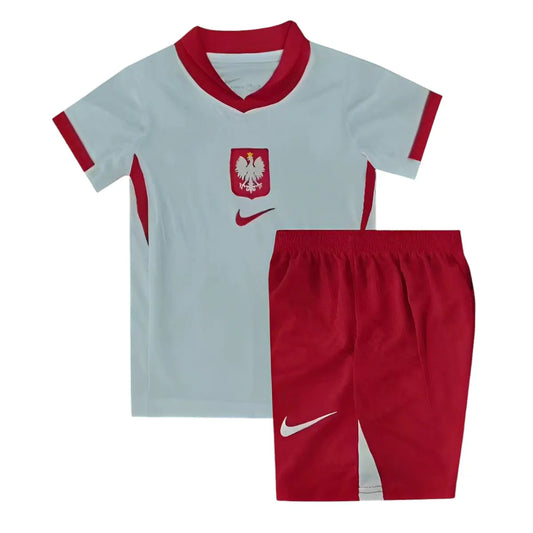 Poland 2024 Kids' Iconic Home Premium Football Jersey - A Classic for Young Fans