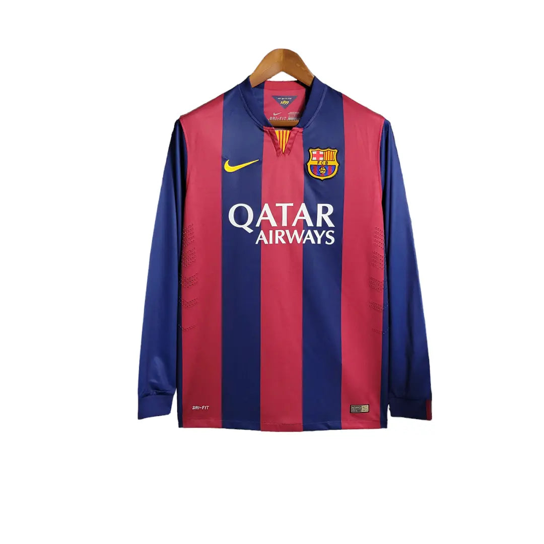 Barcelona Retro Long Sleeve 14/15 Home Classic Football Jersey