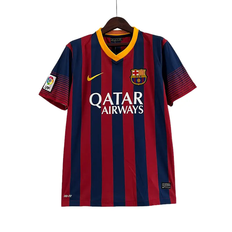 Retro Barcelona 2013 - 2014 Premium Home Football Jersey, unicef