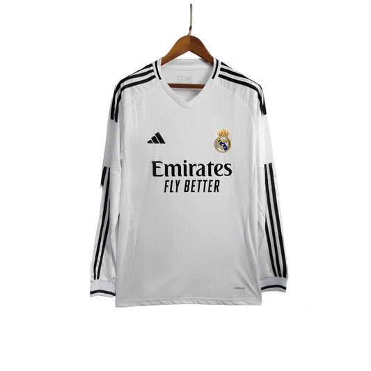 Real Madrid 24/25 Home Long Sleeve Premium Football Jersey