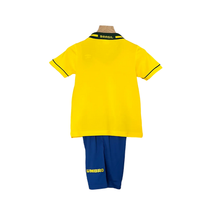 Brazil 1993/94 Kids' Classic Home Premium Football Jersey - A Nostalgic Gem for Young Fans SuperJerseysTK