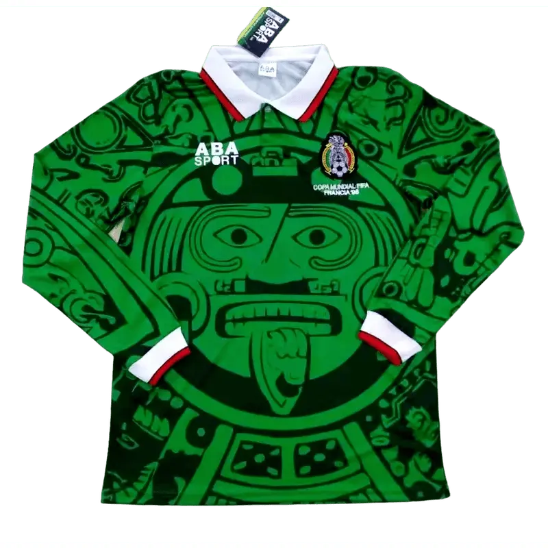 Mexico Retro Long Sleeve 1998 Home Classic Football Jersey