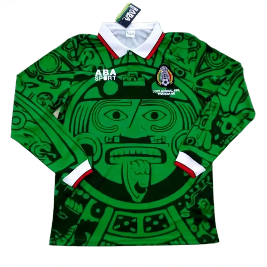 Mexico Retro Long Sleeve 1998 Home Classic Football Jersey