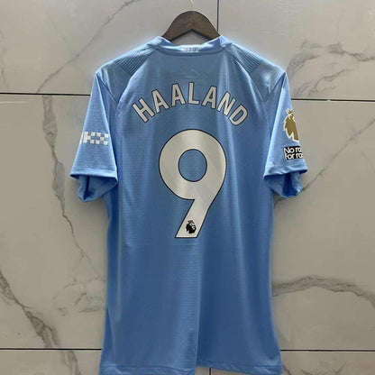 Manchester City shirt 23-24 Home De Bruyne Champions League Final football jersey No. 9 Haaland Player edition SuperJerseysTK