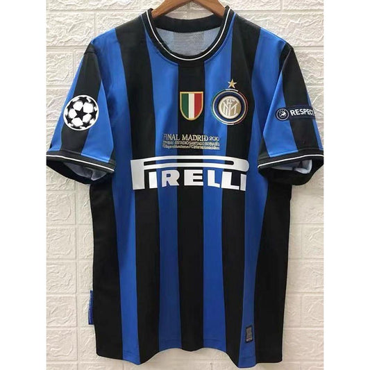 0910 Inter home Champions League edition kit Zanetti SnedeMilito Long sleeve retro football kit men SuperJerseysTK