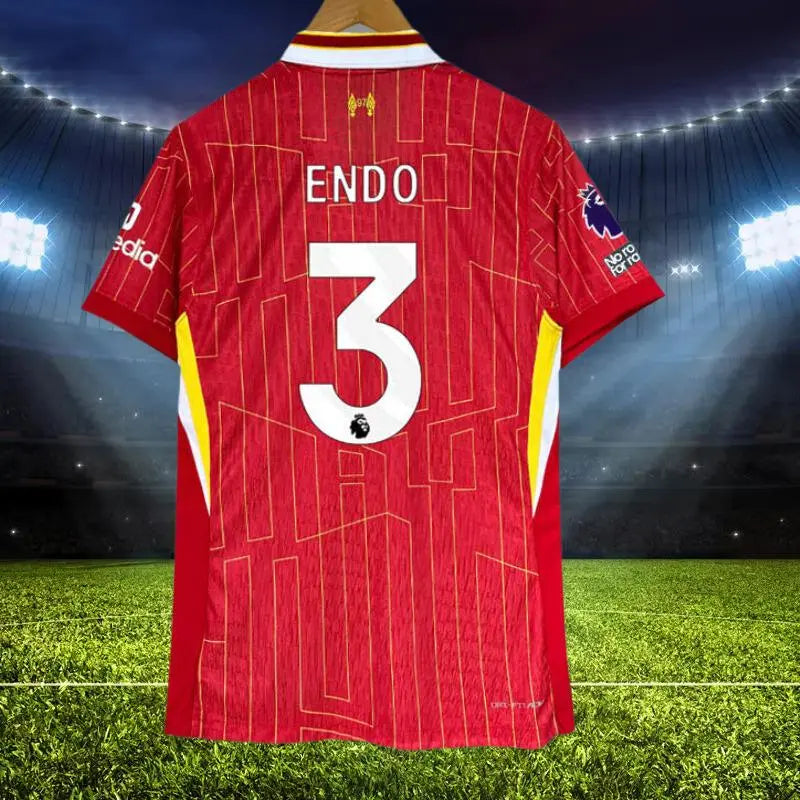 Soccer Jersey/Player Fan Version/24 25 Season LIV Home Jersey No. 3 ENDO Jersey Short Sleeve Jersey Red Player Version SuperJerseyTK