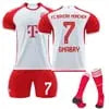 XNB 2023-2024 Bayern Munich Home Jersey #10 Sane Sportswear Soccer Jersey Activewear Set SuperJerseysTK