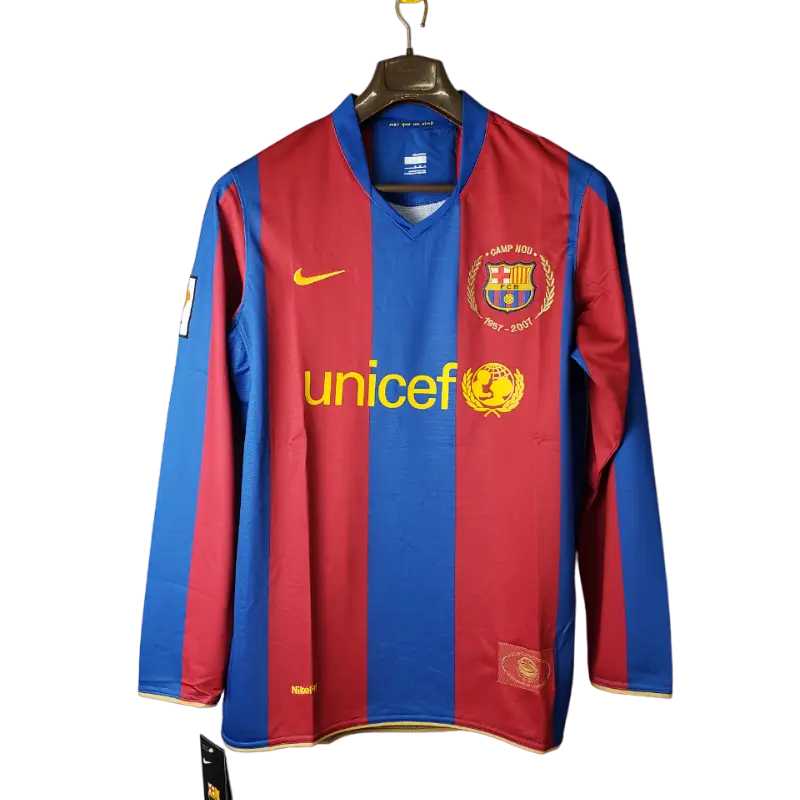 Barcelona Retro 2007/08 Long Sleeve Football Jersey SuperJerseysTK