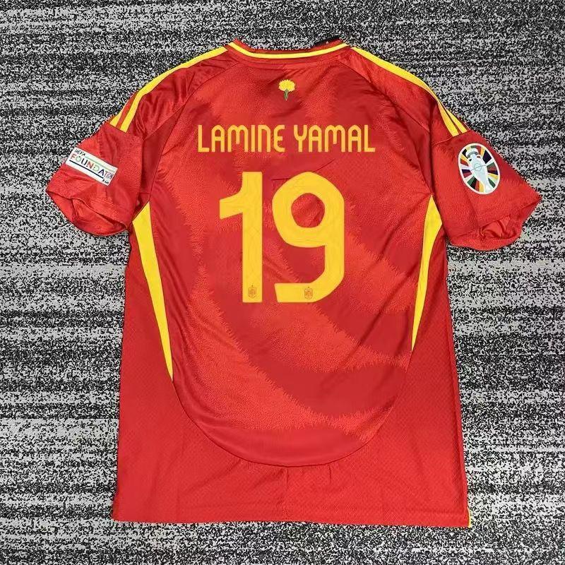 Football kit for Spain at Euro 2024 home and away football shirt Yamalgarve national team blazer SuperJerseysTK