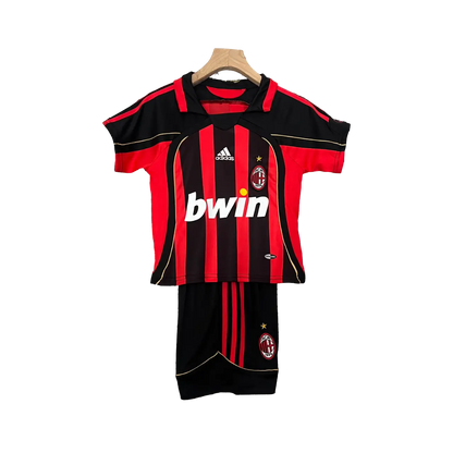 Italy 2006/07 AC Milan Kids' Home Premium Football Jersey - A Timeless Classic for Young Fans