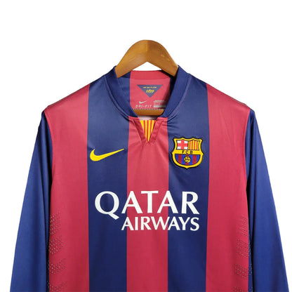 Barcelona Retro Long Sleeve 14/15 Home Classic Football Jersey SuperJerseysTK