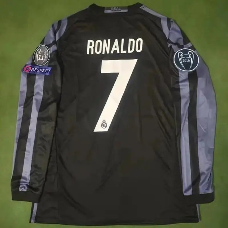 16-17 Season Champions League Edition Real Madrid Away Jersey Ramos Benzema Modric Ronaldo Soccer Jersey Set SuperJerseysTK