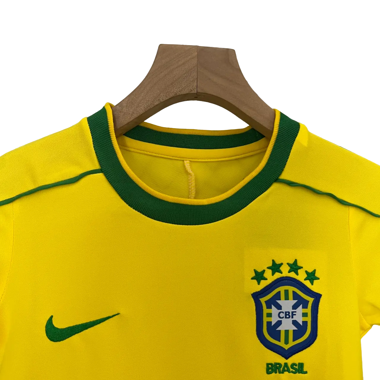 Brazil 1998 Kids' Classic Home Premium Football Jersey - A Nostalgic Gem for Young Fans SuperJerseysTK