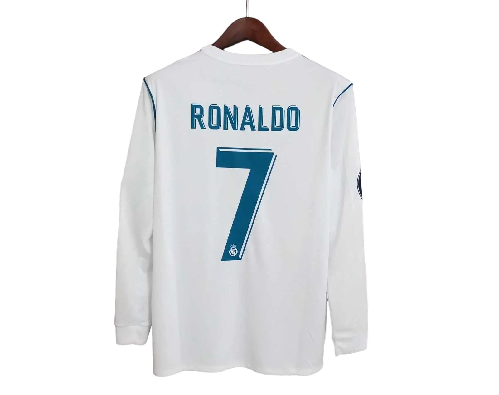 Spain Real Madrid Retro 17/18 Long Sleeve Home Football Jersey SuperJerseysTK