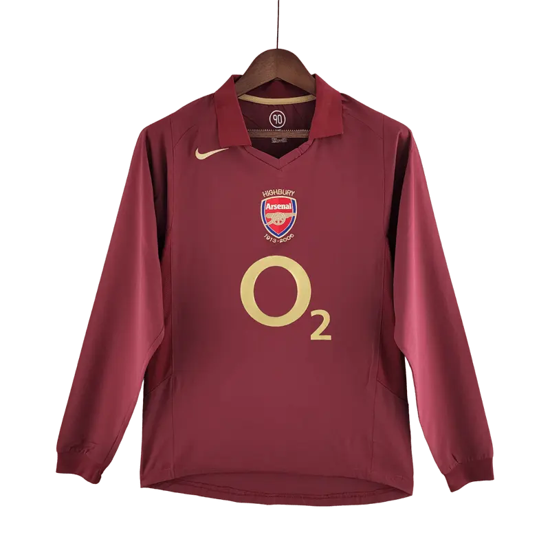 England Arsenal Retro 05/06 Long Sleeve Home Football Jersey