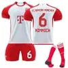 XNB 2023-2024 Bayern Munich Home Jersey #10 Sane Sportswear Soccer Jersey Activewear Set SuperJerseysTK