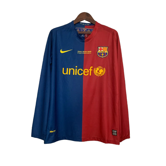 Barcelona Retro 08/09 Long Sleeve Home Football Jersey