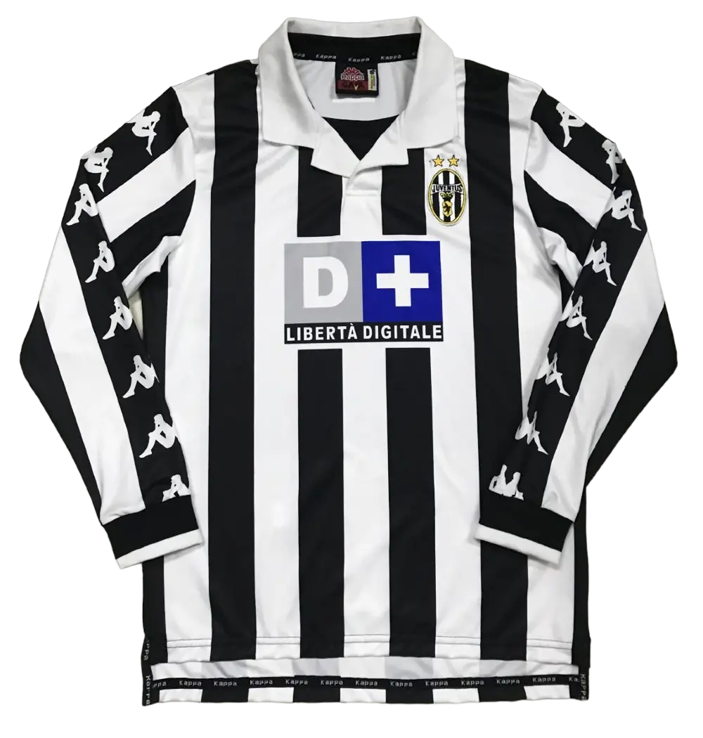 Juventus Premium Long Sleeve Retro 1999/00 Home Classic Football Jersey