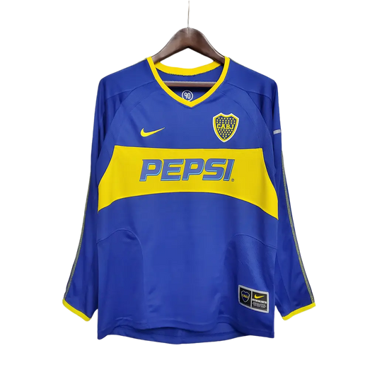 Boca Juniors Retro 03/04 Long Sleeve Premium Home Classic Football Jersey