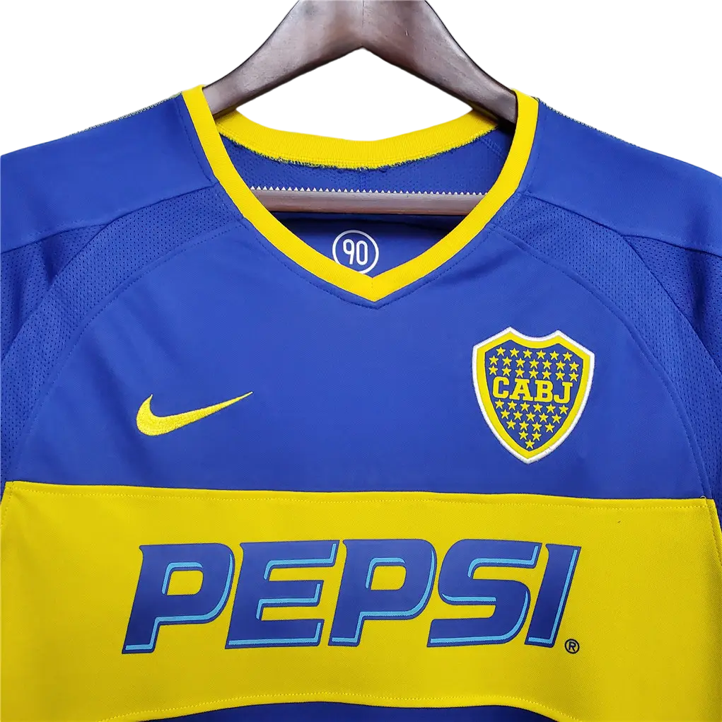 Boca Juniors Retro 03/04 Long Sleeve Premium Home Classic Football Jersey SuperJerseysTK