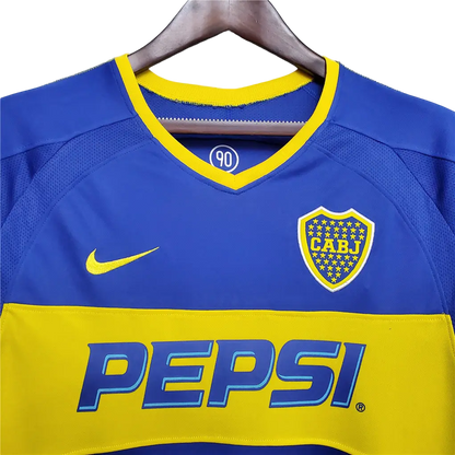 Boca Juniors Retro 03/04 Long Sleeve Premium Home Classic Football Jersey SuperJerseysTK