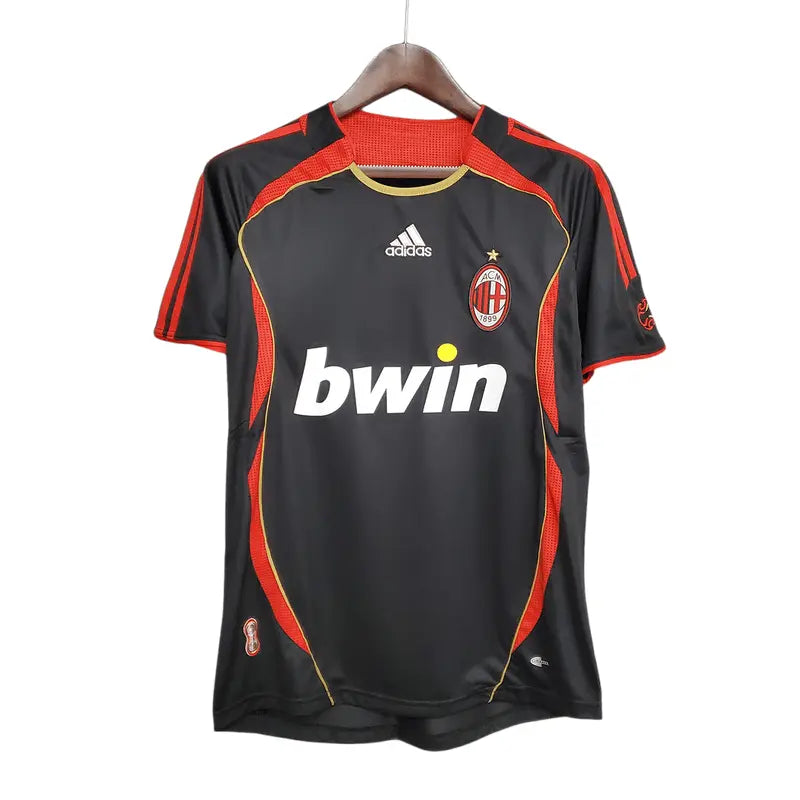 AC Milan Retro 2006 - 2007 Premium Third Black Football Jersey, bwin