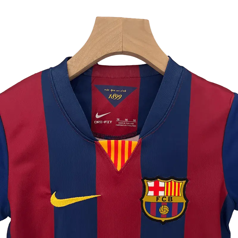 Spain Barcelona 2014/15 Kids' Iconic Home Premium Football Jersey - A Classic for Young Fans SuperJerseysTK