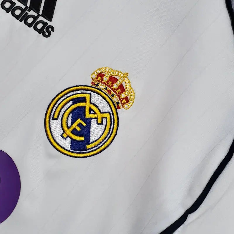 Real Madrid Retro Premium Long Sleeve 2006/07 Home Classic & Stylish Football Jersey SuperJerseysTK