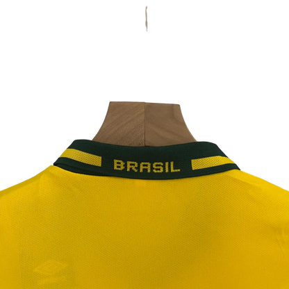 Brazil 1993/94 Kids' Classic Home Premium Football Jersey - A Nostalgic Gem for Young Fans SuperJerseysTK