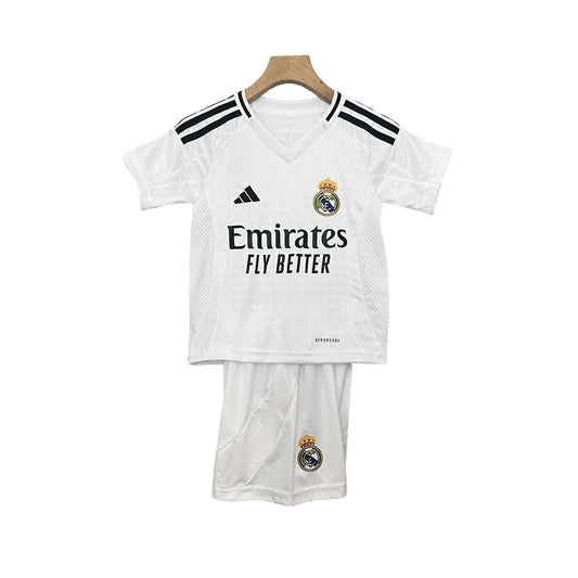 Spain Real Madrid 2024/25 Kids' Iconic Home Premium Football Jersey - A Classic for Young Fans