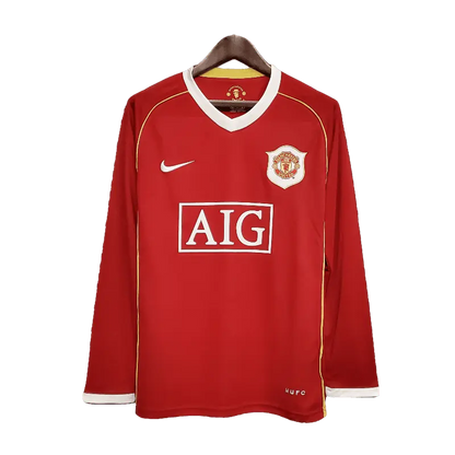 Manchester United Retro 2006/07 Long Sleeve Home Premium Football Jersey