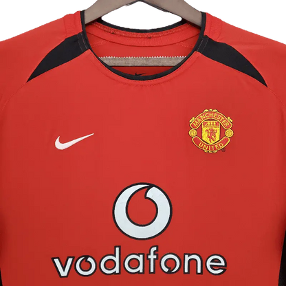 Retro Manchester United 2002 - 2004 Premium Home Long Sleeve Football Jersey£¬vodafone SuperjerseysTK