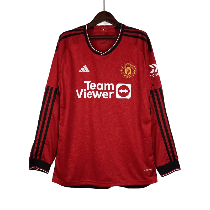 Manchester United 23/24 Long Sleeve Home Stylish Football Jersey